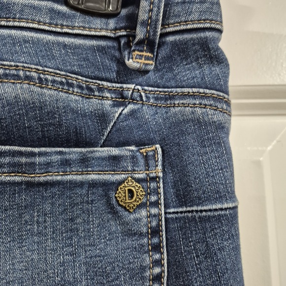 Democracy Jeans Womens 14 Ab Solution Ankle Skimmer Distressed Stretch Shaping - Picture 5 of 12